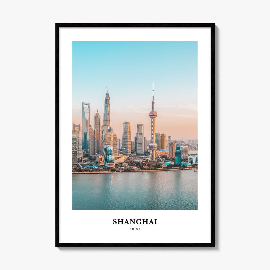 Shanghai Classic Poster, framed poster mockup