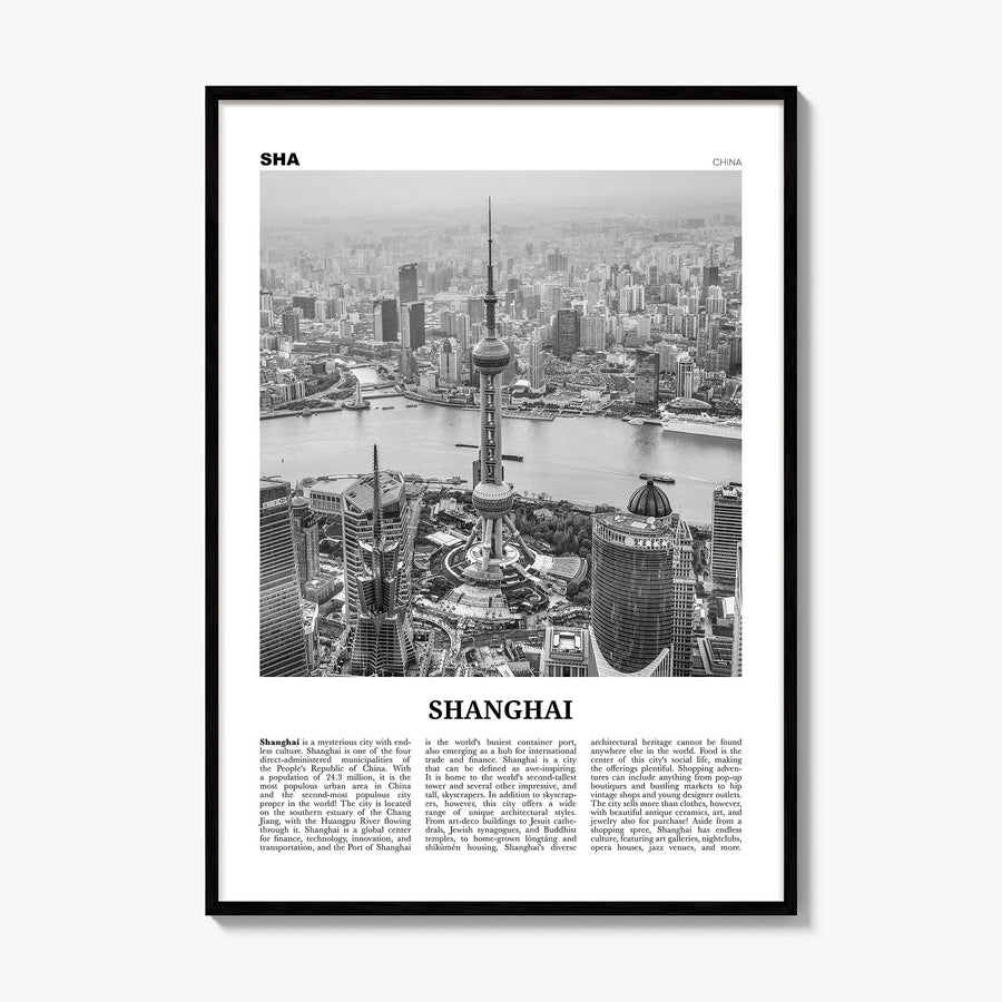 Shanghai Newspaper No 1 Poster, framed poster mockup