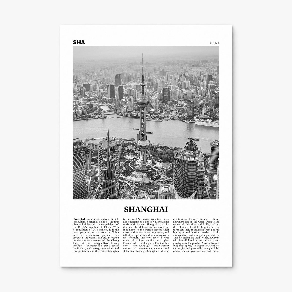 Shanghai Newspaper No 1 Poster, print only (unframed)