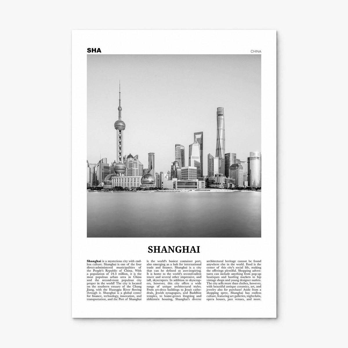 Shanghai Newspaper No 2 Poster, print only (unframed)