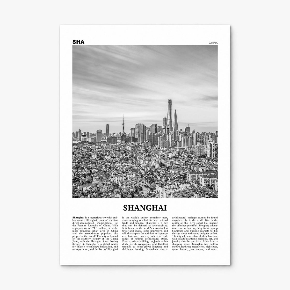Shanghai Newspaper No 3 Poster, print only (unframed)