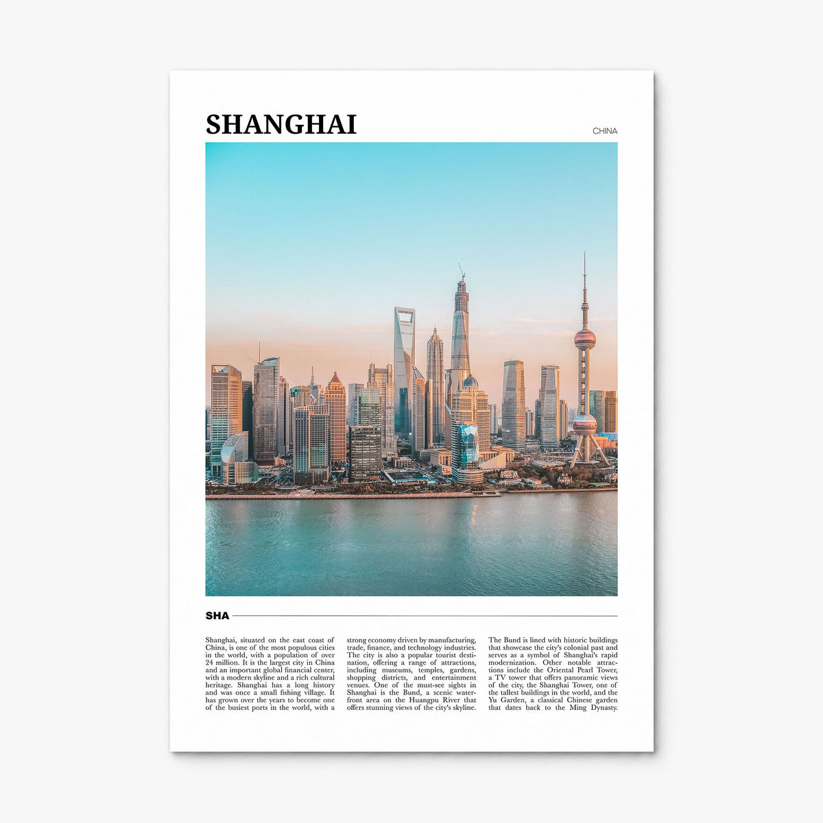 Shanghai Travel Poster, print only (unframed)