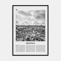 Sheffield Poster Black Wood / 8x12 in Nbourhood Travel B&W Poster