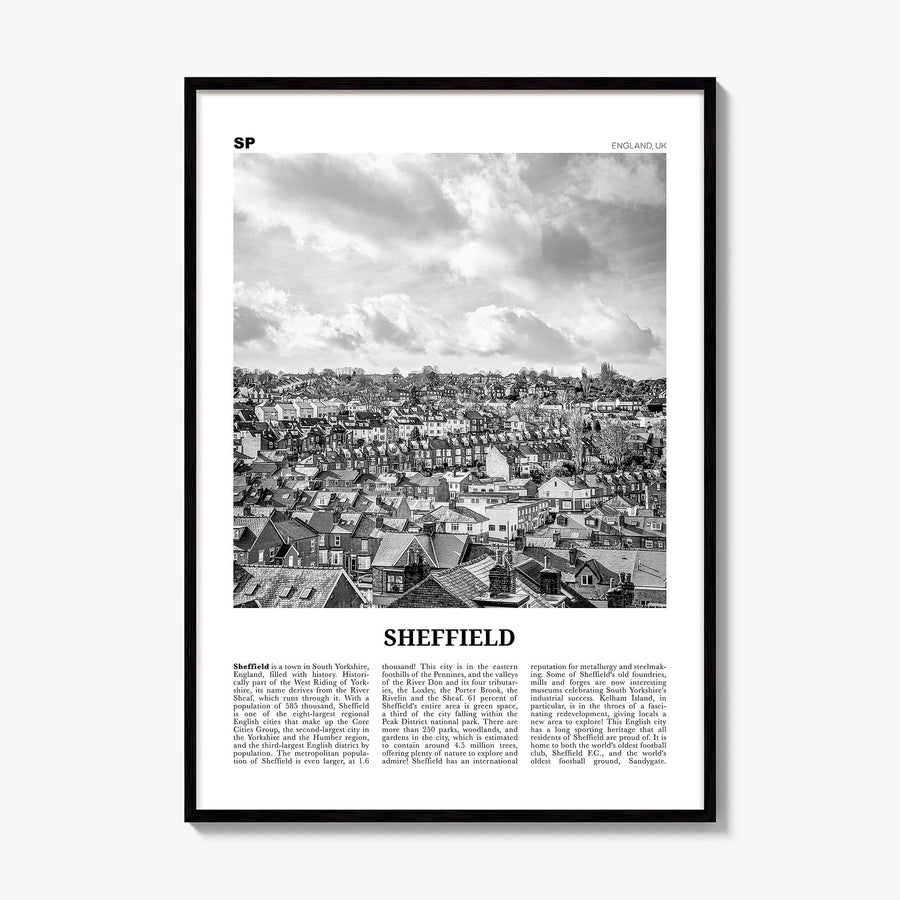 Sheffield Newspaper Poster, framed poster mockup