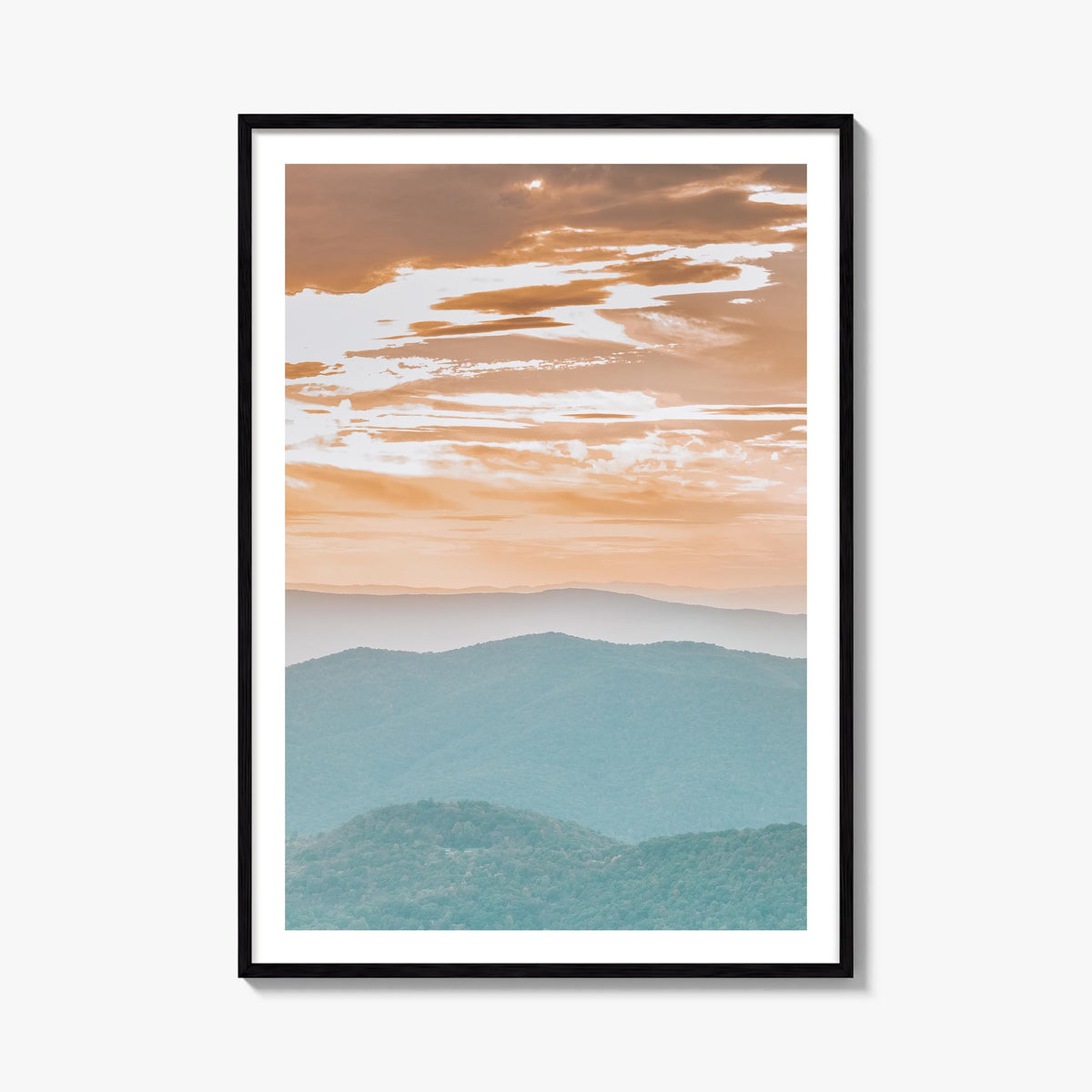 Shenandoah colorful photo poster of Virginia, USA – vertical wall art, unframed print shown in interior mockup