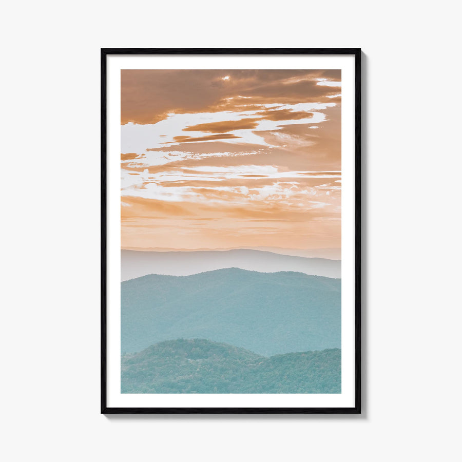 Shenandoah colorful photo poster of Virginia, USA – vertical wall art, unframed print shown in interior mockup