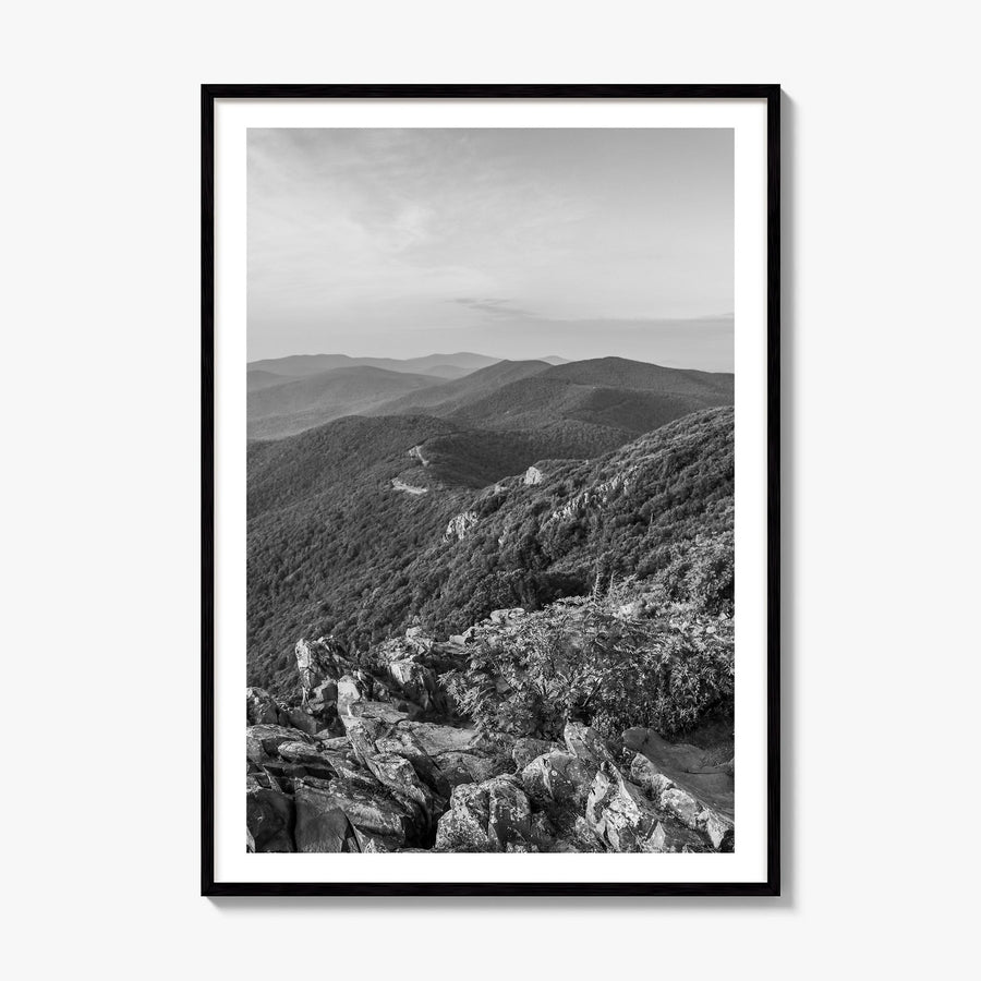Shenandoah National Park Photo Poster, framed poster mockup, white border