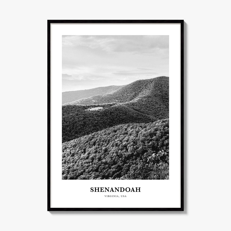 Shenandoah National Park Classic Poster, framed poster mockup