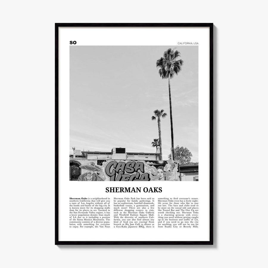 Sherman Oaks Newspaper Poster, framed poster mockup