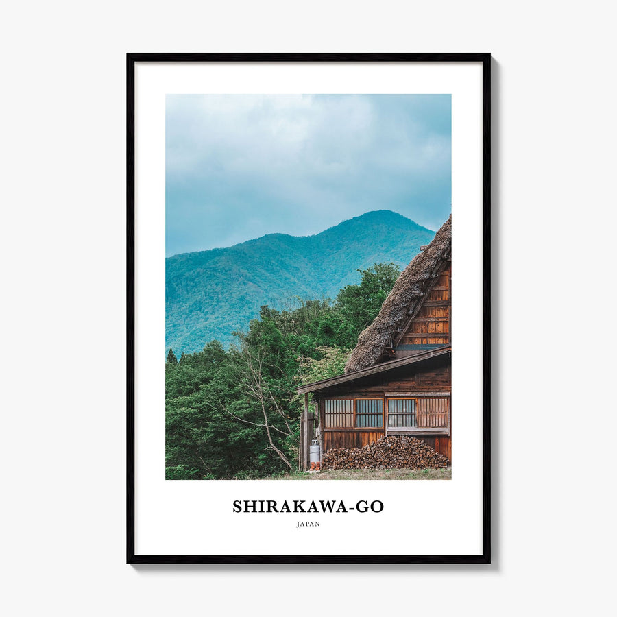Shirakawa-go Classic Poster, framed poster mockup