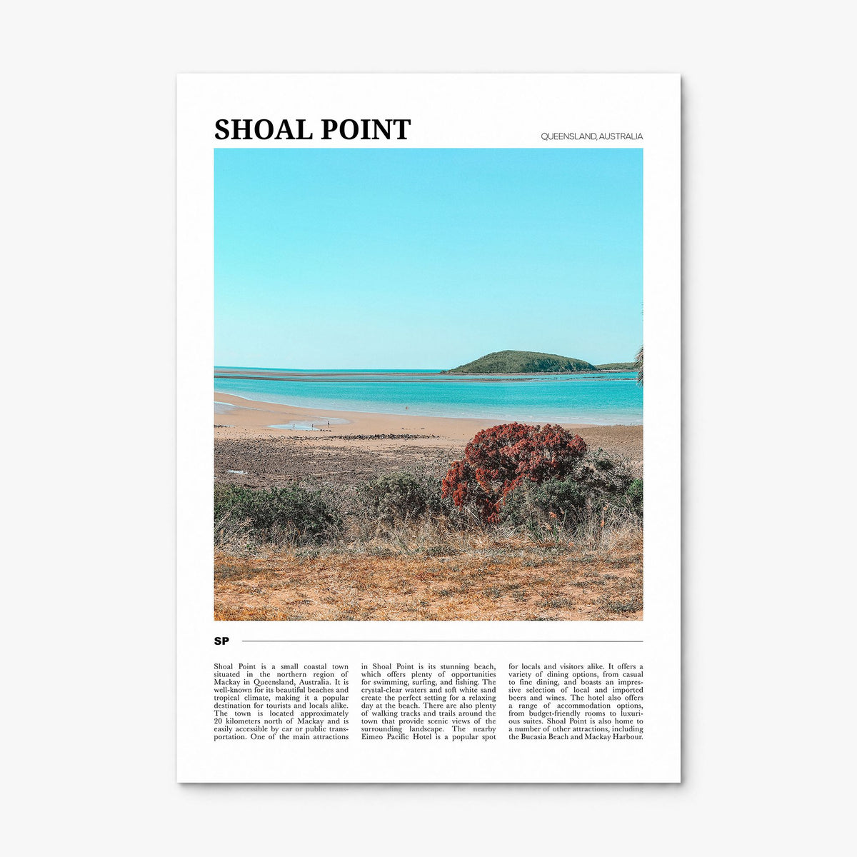 Shoal Point Travel Poster, print only (unframed)