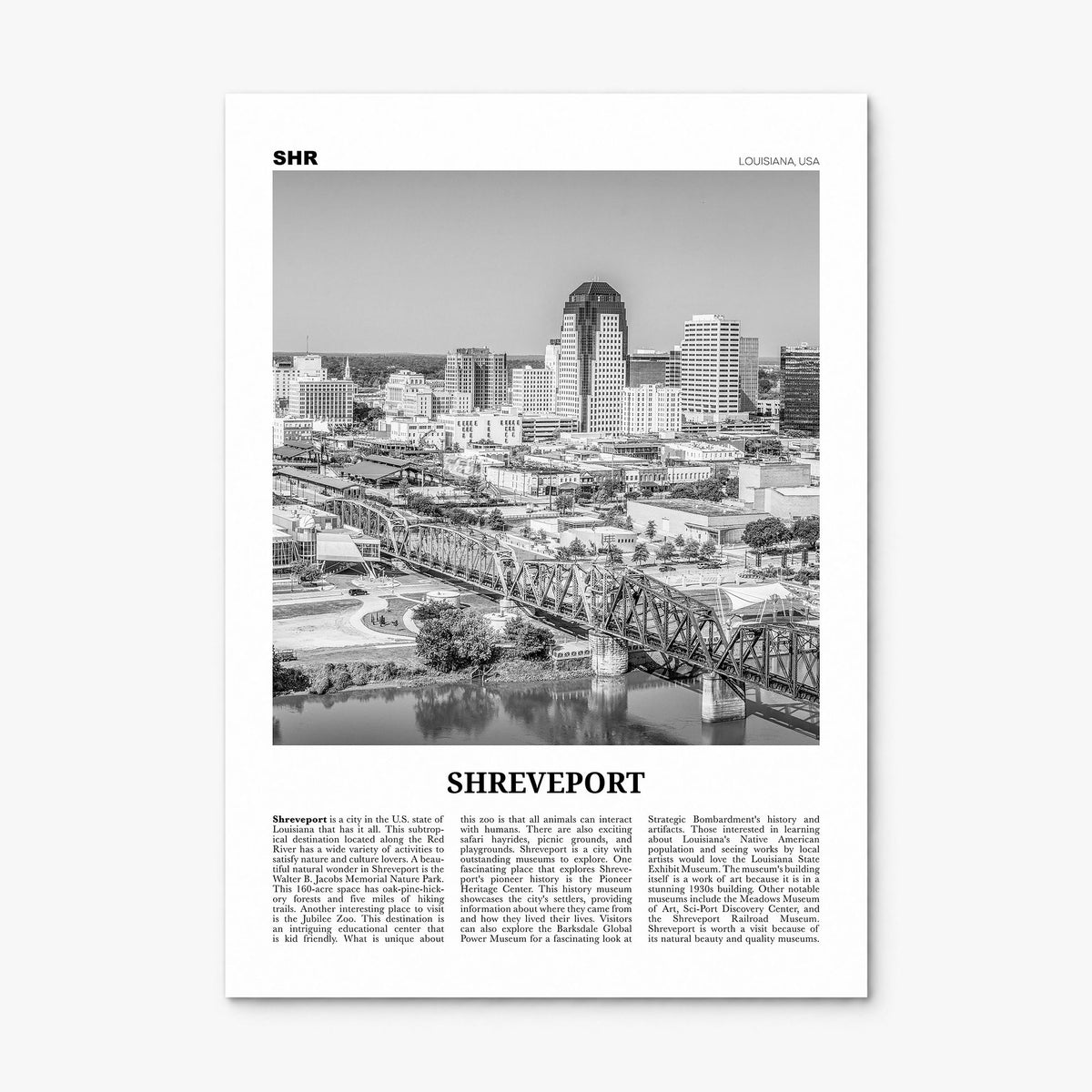Shreveport Newspaper Poster, print only (unframed)