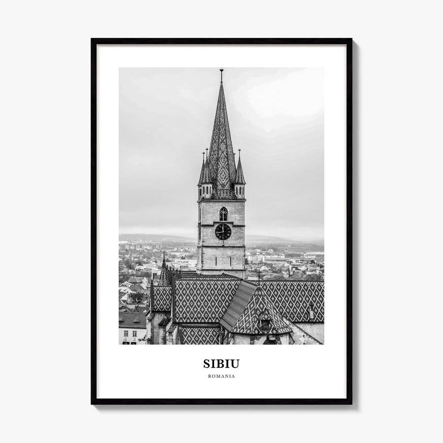 Sibiu Classic Poster, framed poster mockup