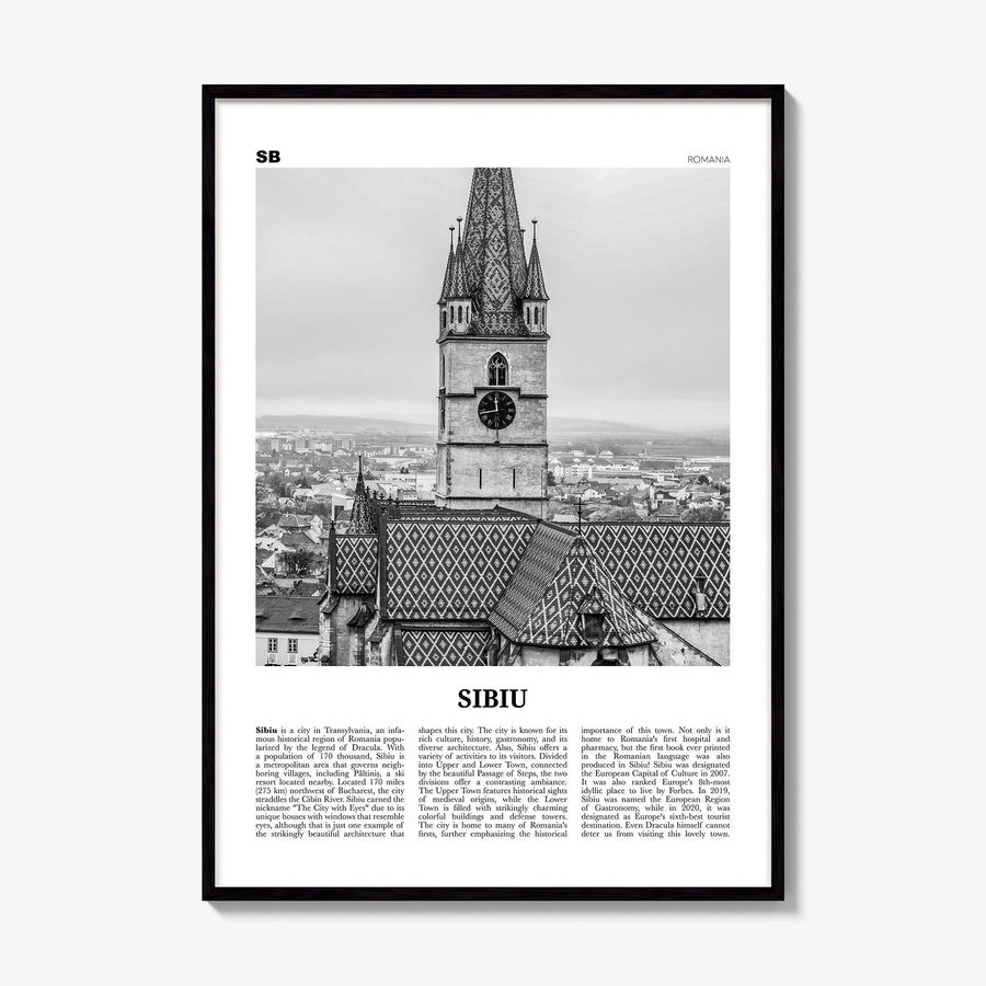Sibiu Newspaper Poster, framed poster mockup