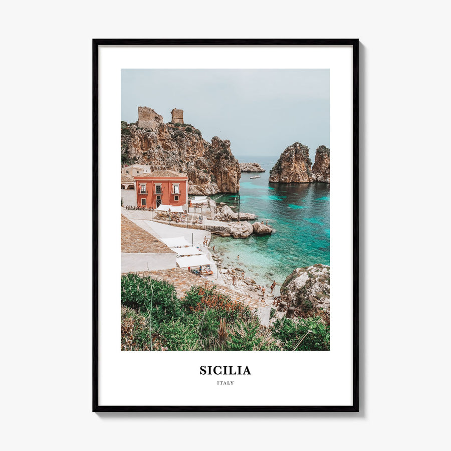 Sicilia Classic Poster, framed poster mockup