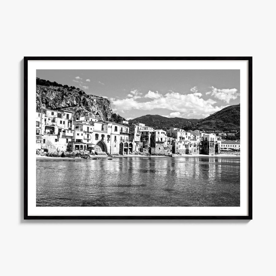 Sicily Photo Poster, framed poster mockup, white border