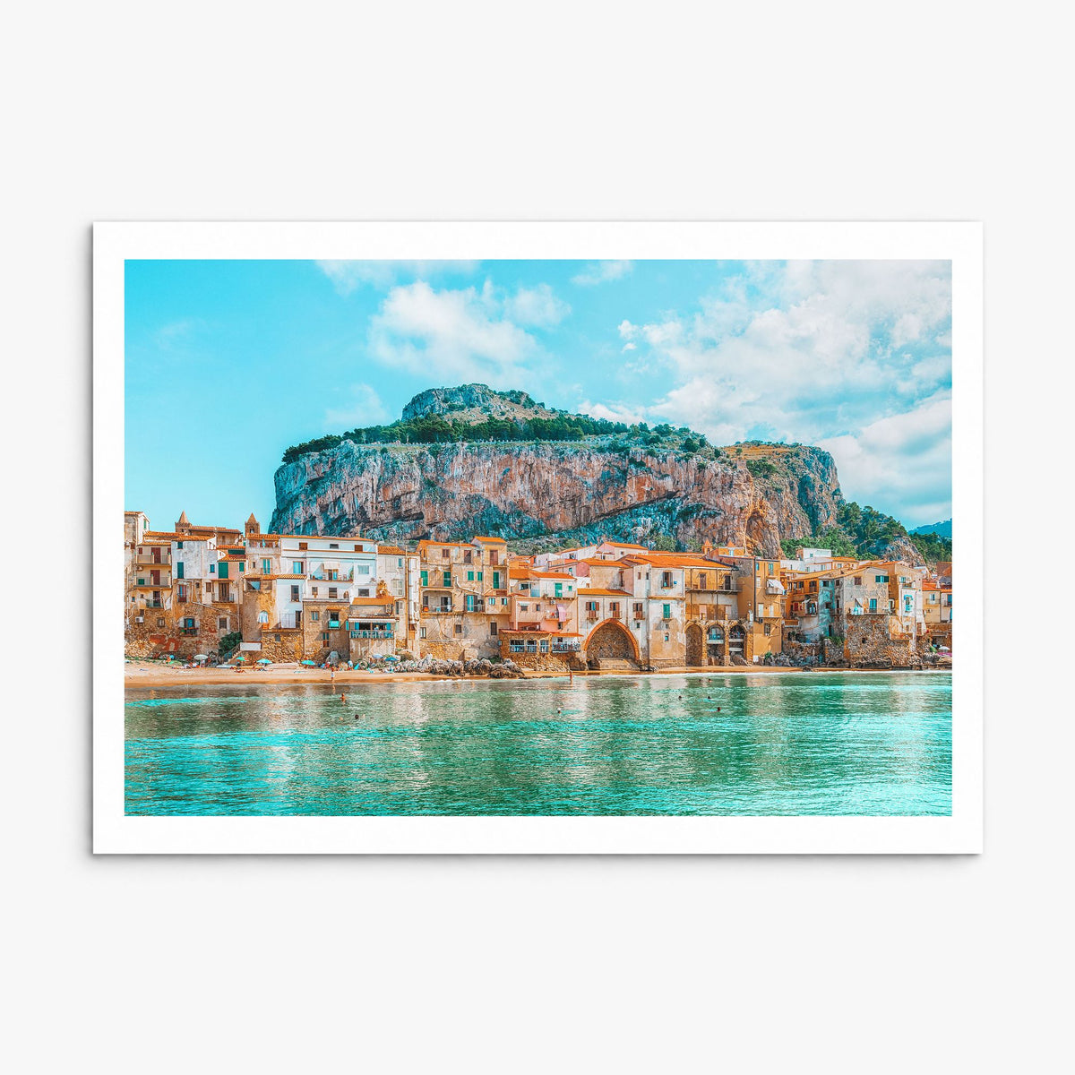 Sicily Photo Poster, print only (unframed), white border