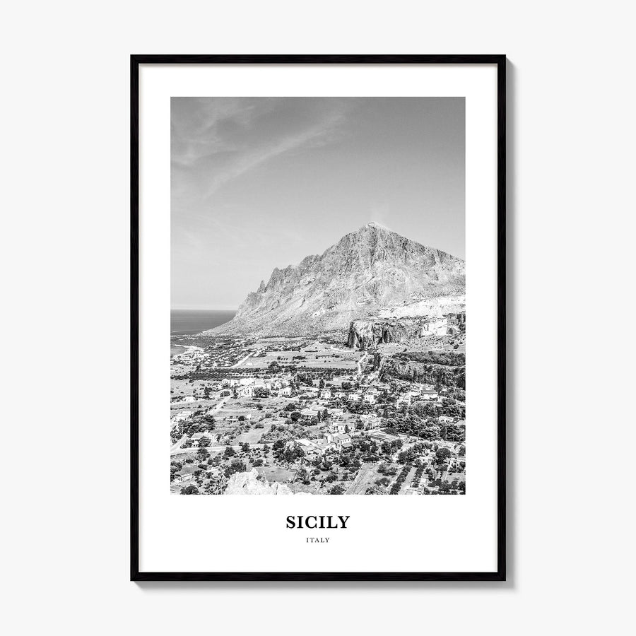 Sicily Classic No 1 Poster, framed poster mockup