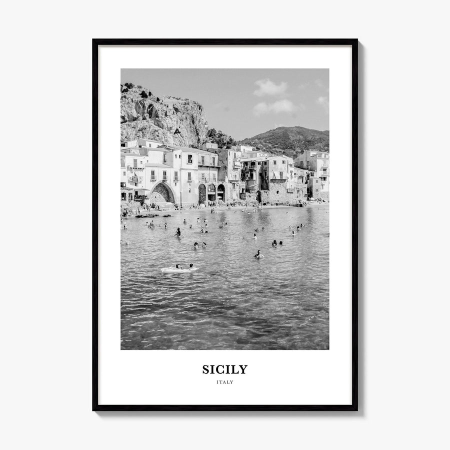 Sicily Classic No 2 Poster, framed poster mockup