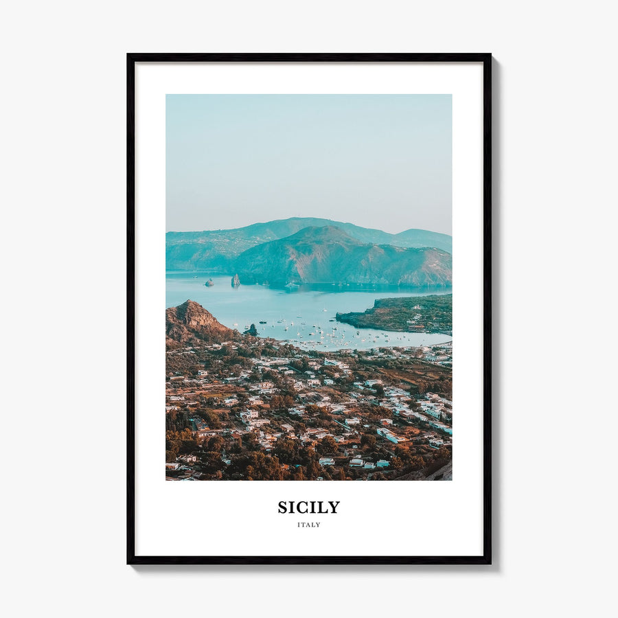 Sicily Classic Poster, framed poster mockup