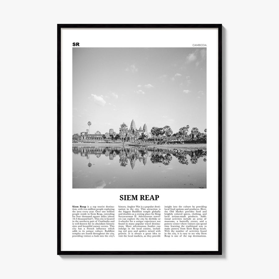 Siem Reap Newspaper Poster, framed poster mockup