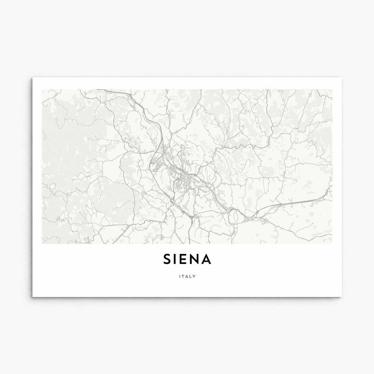 Siena Map Poster, print only (unframed)