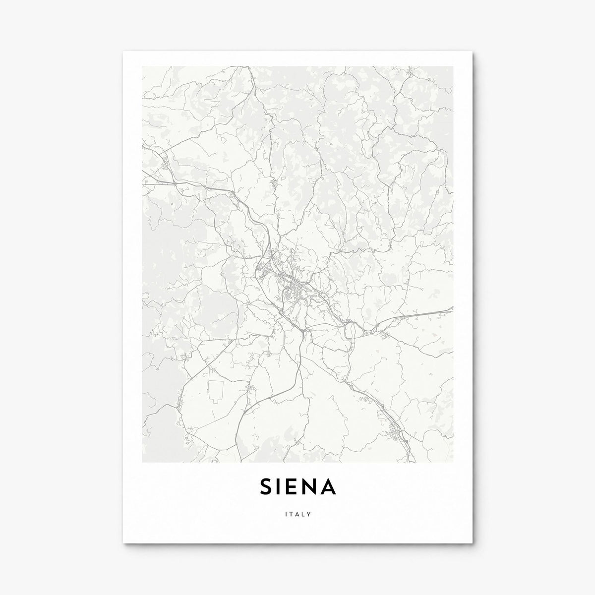 Siena Map Poster, print only (unframed)