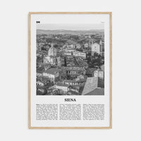 Siena Poster Natural Wood / 8x12 in Nbourhood Travel B&W Poster