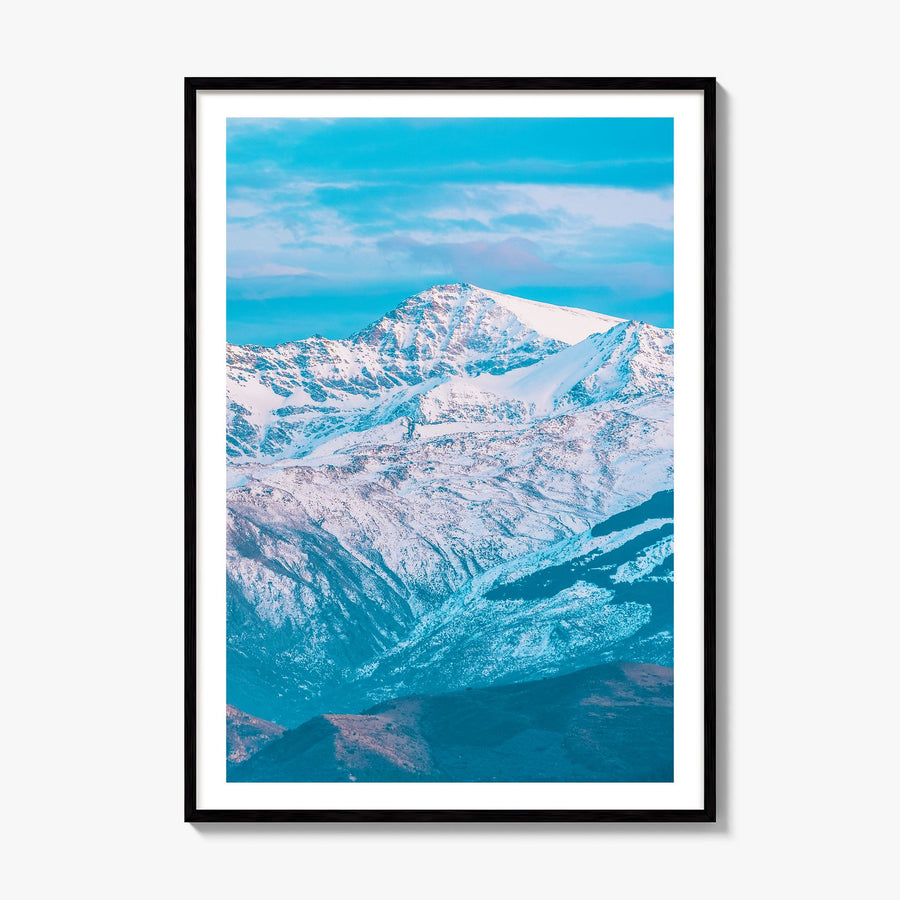 Sierra Nevada Photo Poster, framed poster mockup, white border