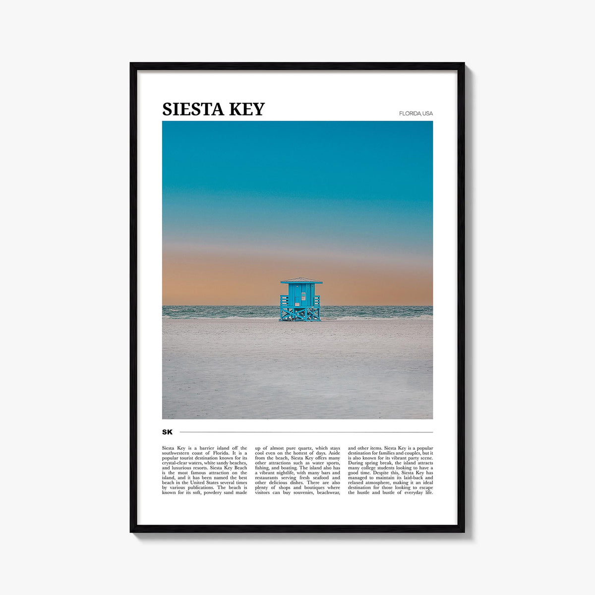 Siesta Key Travel Poster