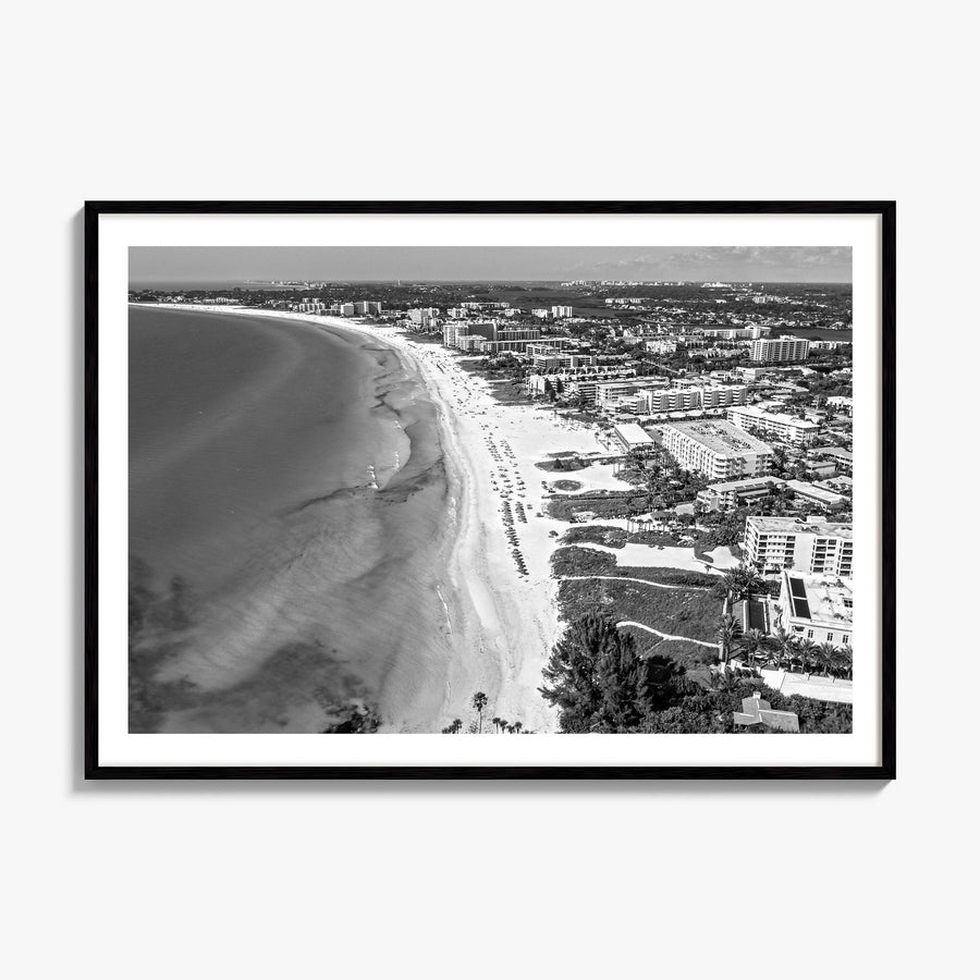 Siesta Key Photo Poster, framed poster mockup, white border