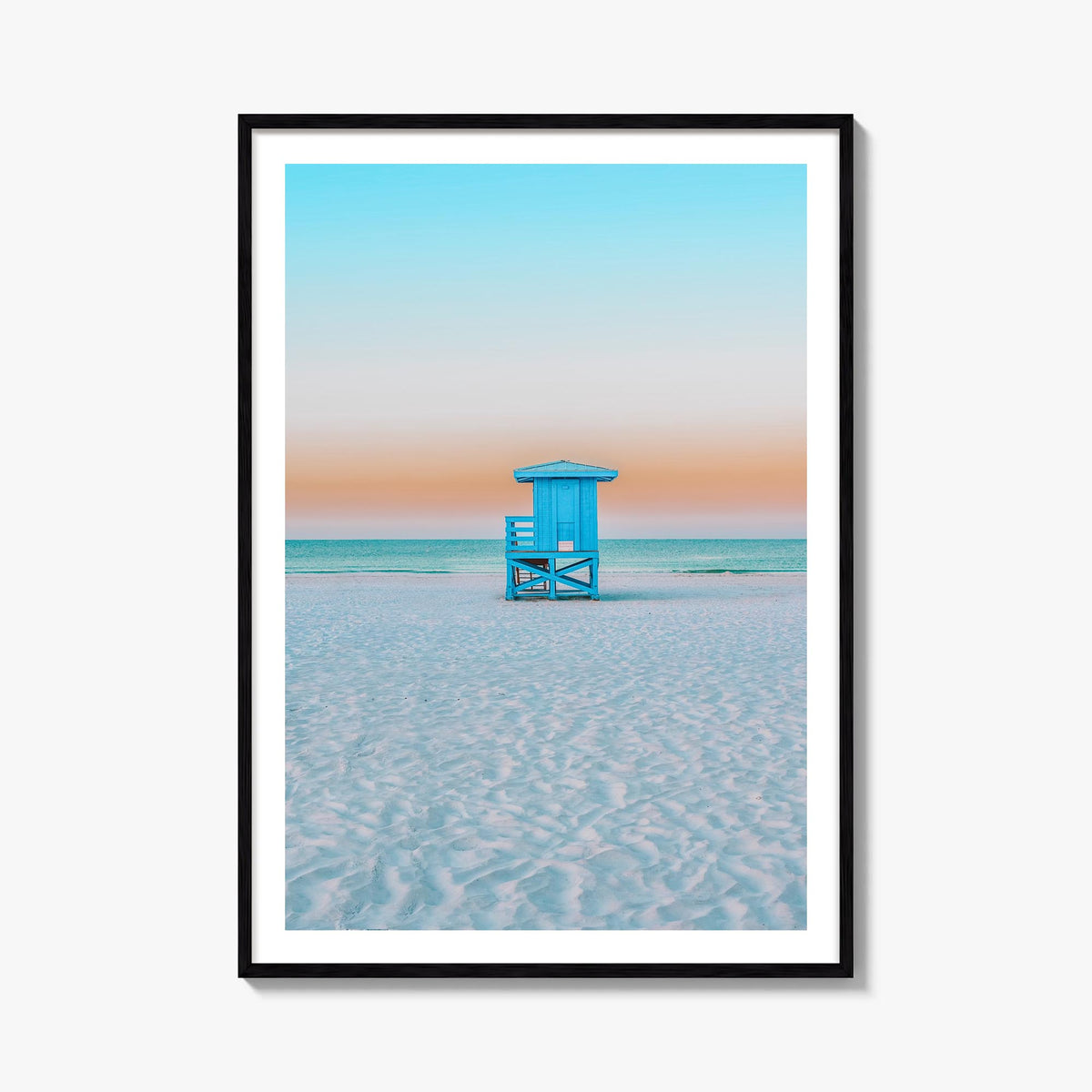 Siesta Key no. 2 colorful photo poster of Florida, USA – vertical wall art, unframed print shown in interior mockup