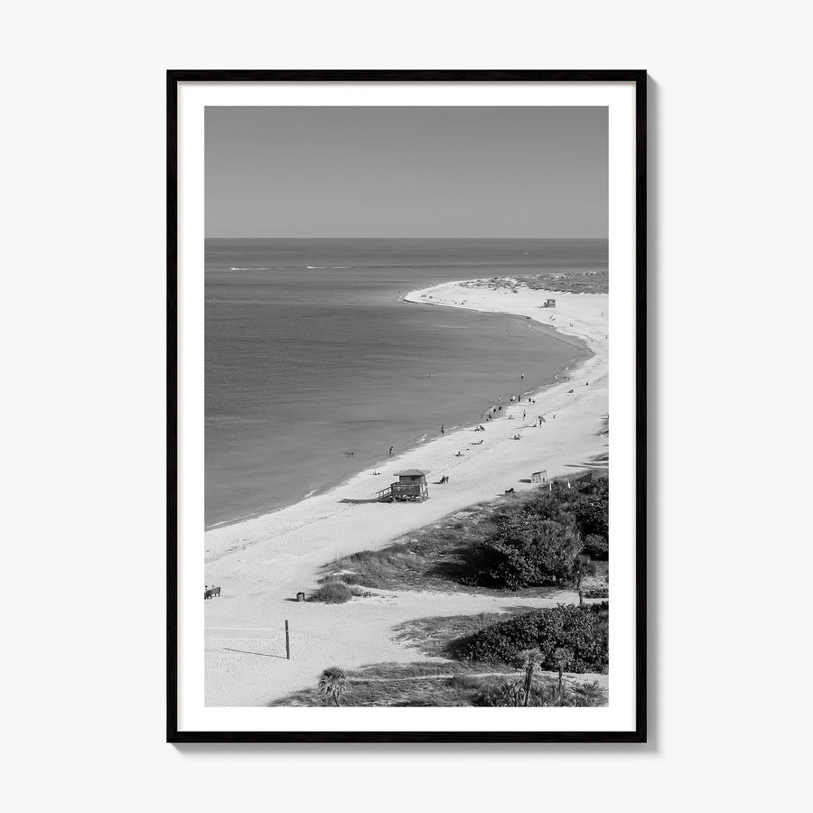 Siesta Key Photo Poster, framed poster mockup, white border