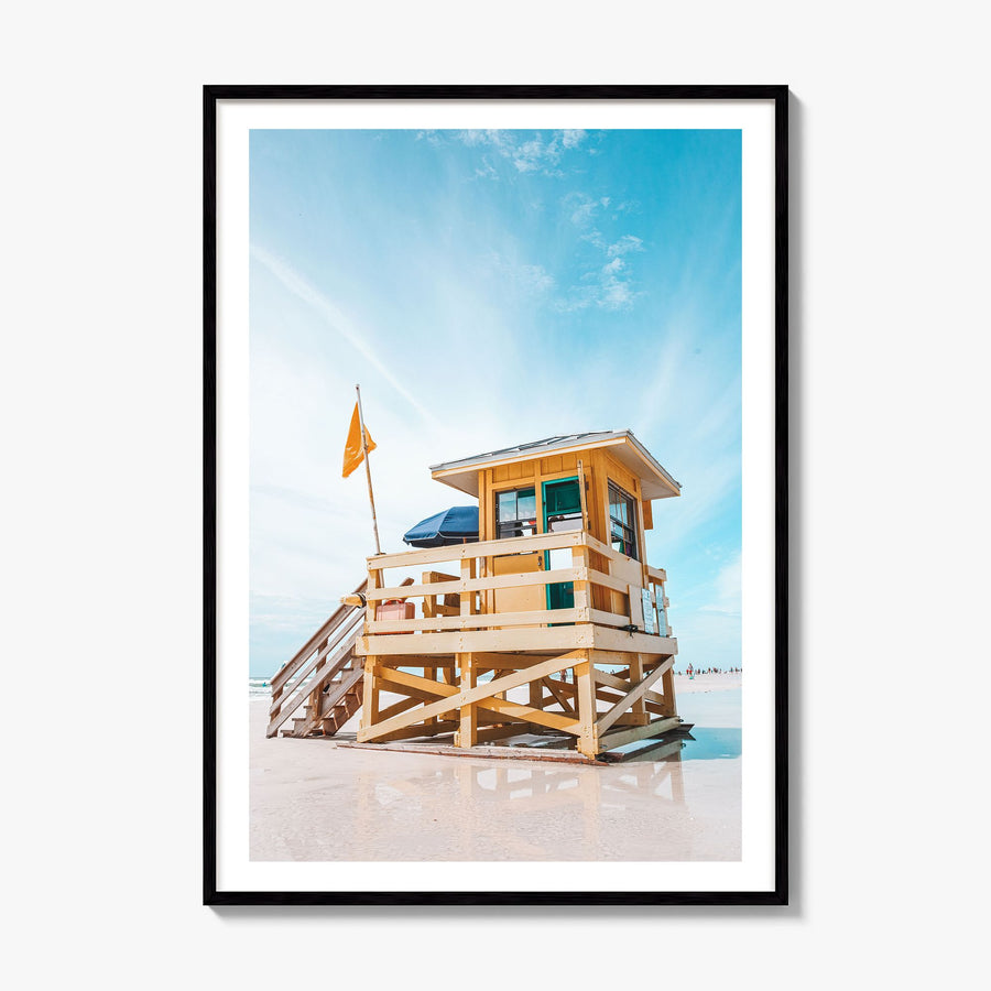 Siesta Key Photo No 1 Poster, framed poster mockup, white border