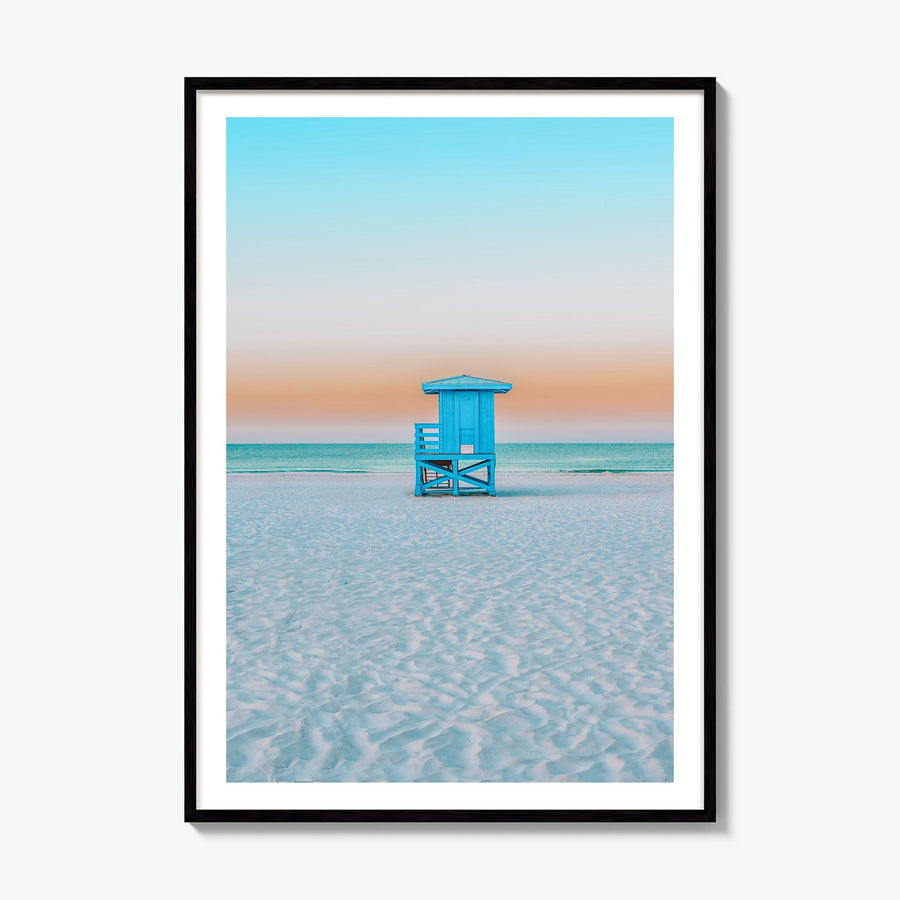 Siesta Key Photo No 2 Poster, framed poster mockup, white border