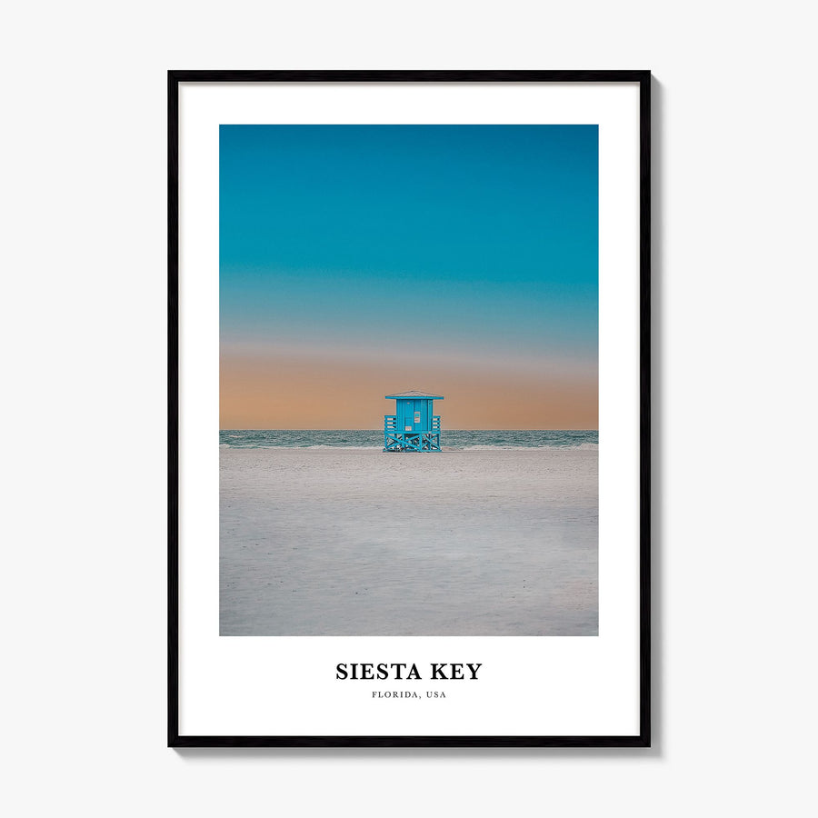 Siesta Key Classic Poster, framed poster mockup