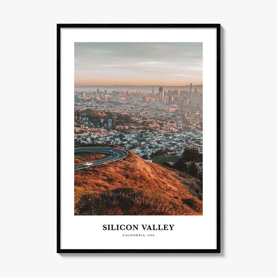 Silicon Valley Classic No 3 Poster, framed poster mockup