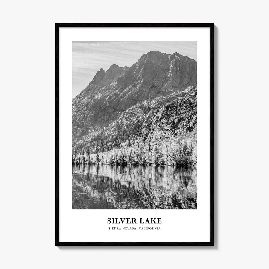 Silver Lake, Sierra Nevada Classic Poster, framed poster mockup