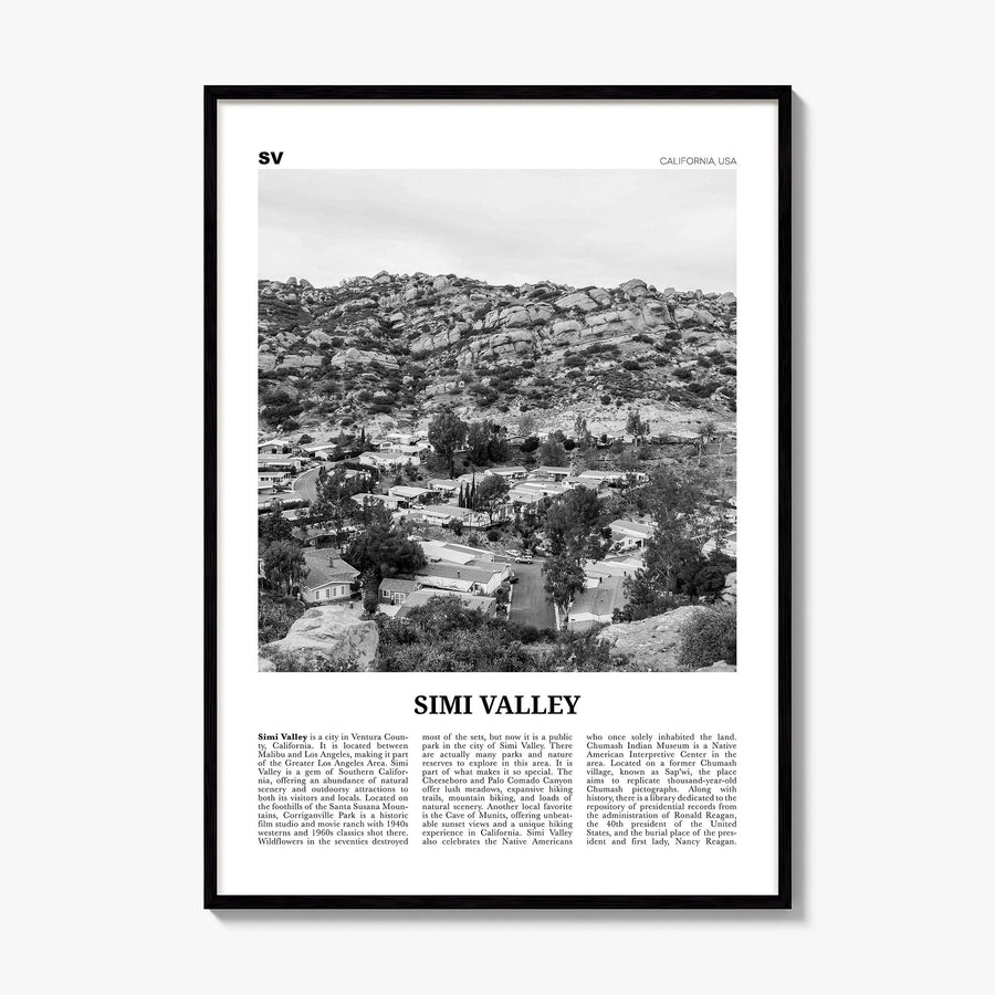 Simi Valley Newspaper Poster, framed poster mockup