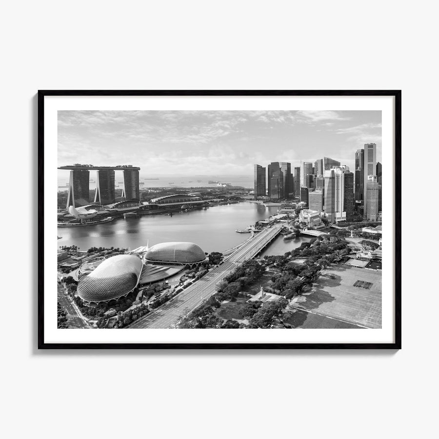 Singapore Photo Poster, framed poster mockup, white border