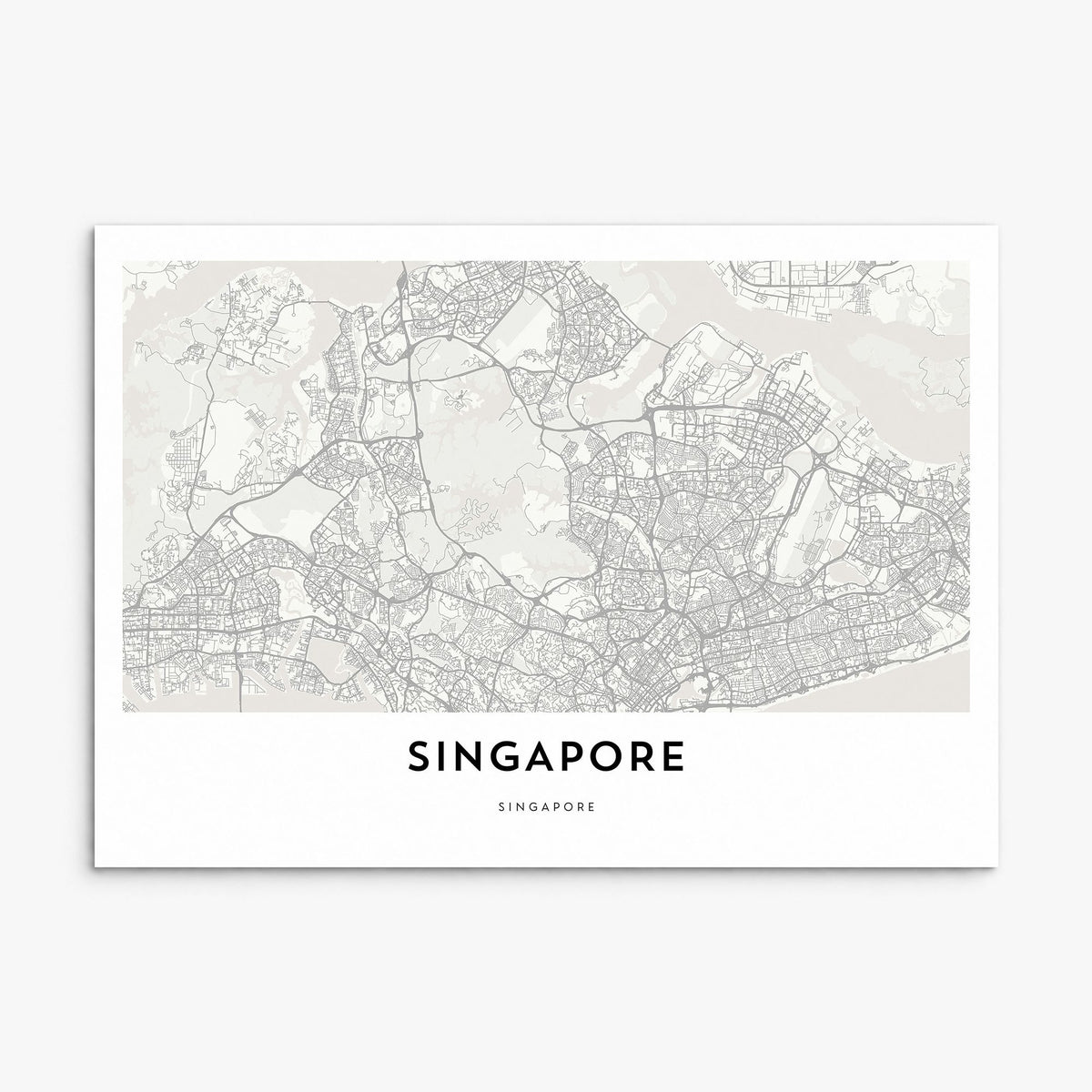Singapore Map Poster, print only (unframed)