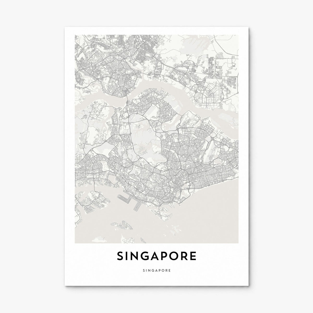 Singapore Map Poster, print only (unframed)