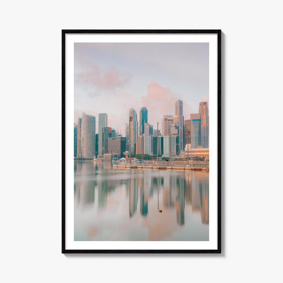 Singapore no. 1 colorful photo poster of Asia – vertical wall art, unframed print shown in interior mockup