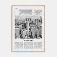 Singapore No 1 Poster Natural Wood / 8x12 in Nbourhood Travel B&W Poster