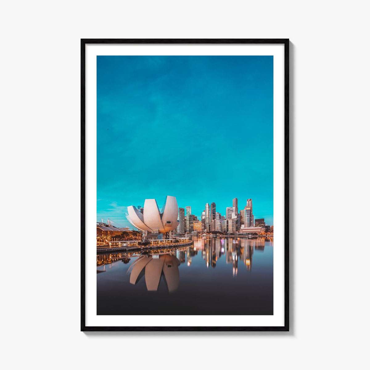 Singapore no. 2 colorful photo poster of Asia – vertical wall art, unframed print shown in interior mockup