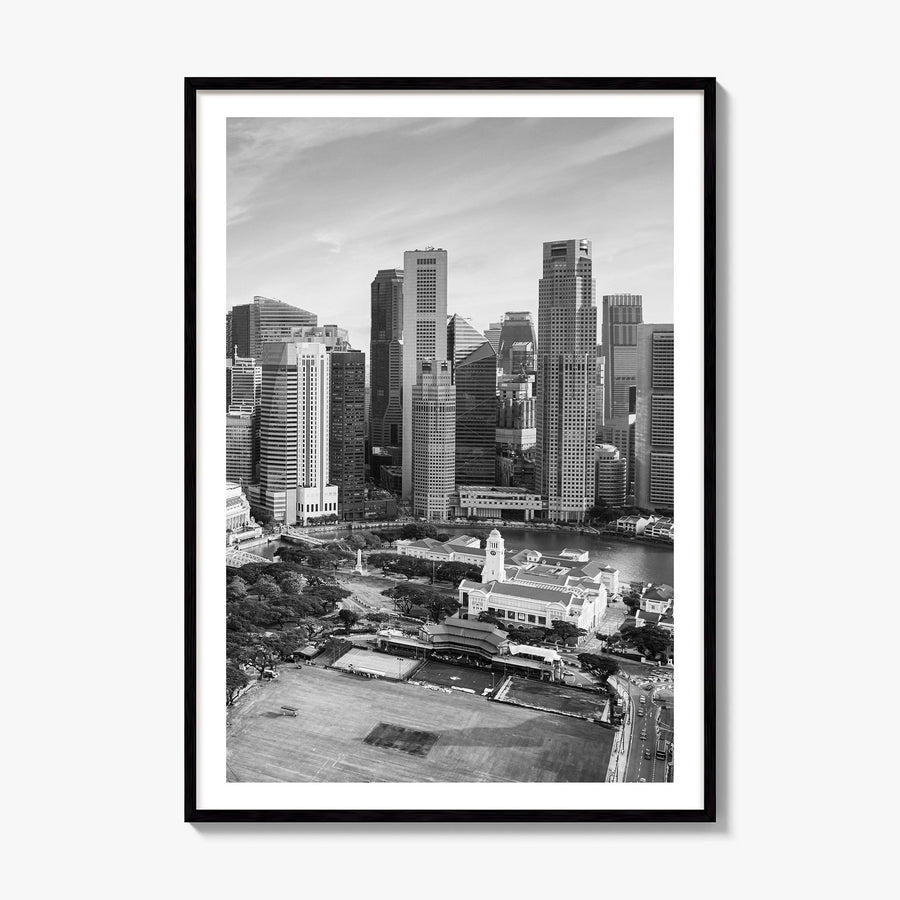 Singapore Photo No 1 Poster, framed poster mockup, white border