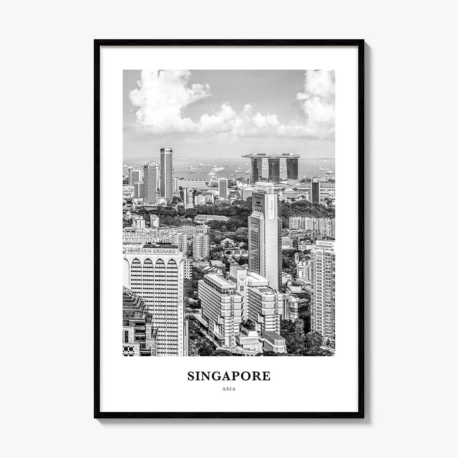 Singapore Classic No 1 Poster, framed poster mockup