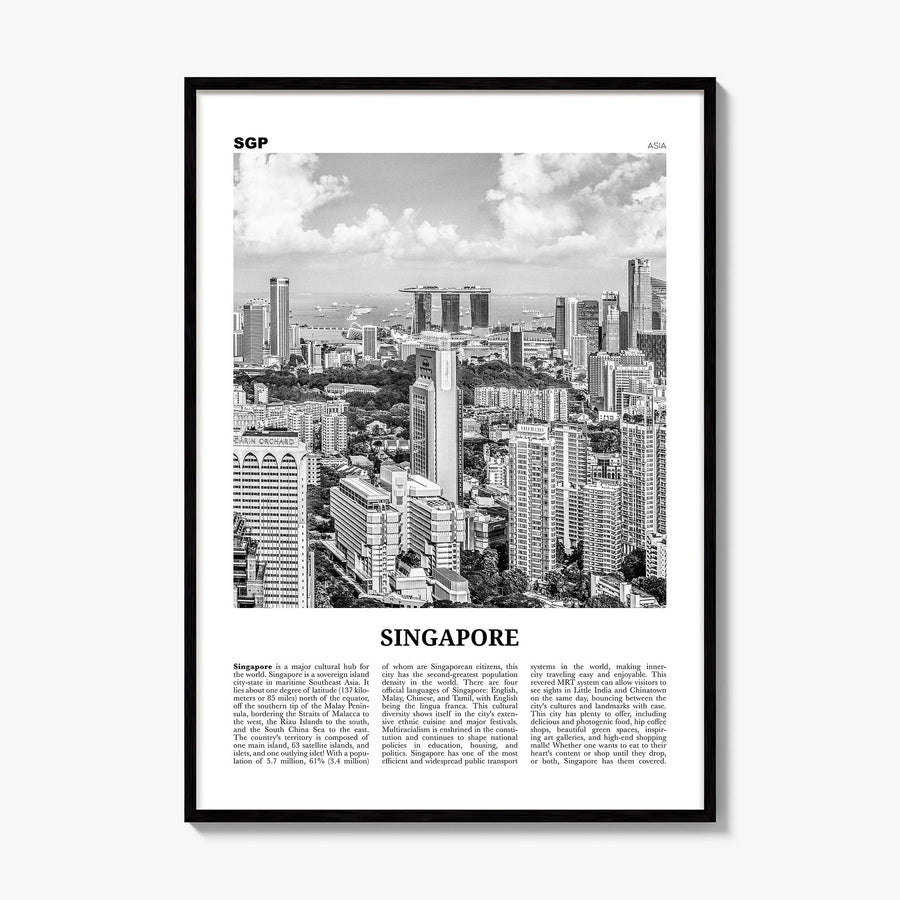 Singapore Newspaper No 1 Poster, framed poster mockup