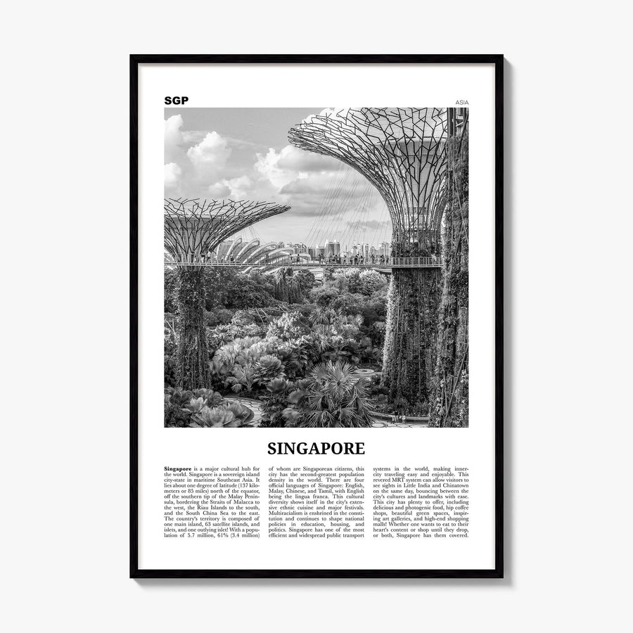 Singapore Newspaper No 4 Poster, framed poster mockup