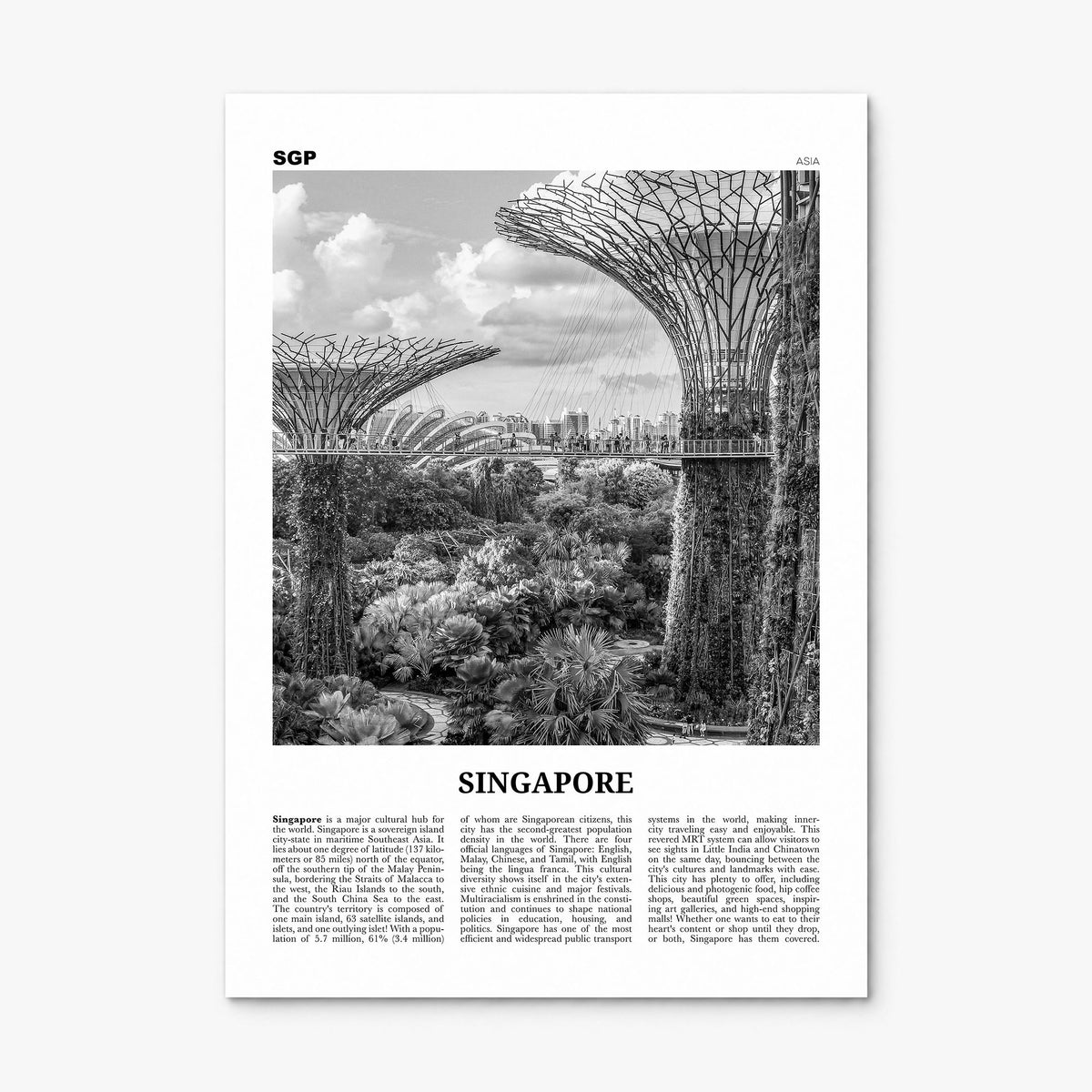 Singapore Newspaper No 4 Poster, print only (unframed)